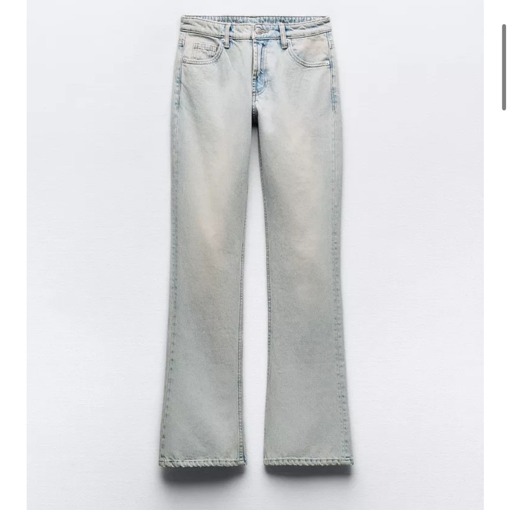 Zara Mid Rise TRF Bootcut Jeans in Light Blue Size 0